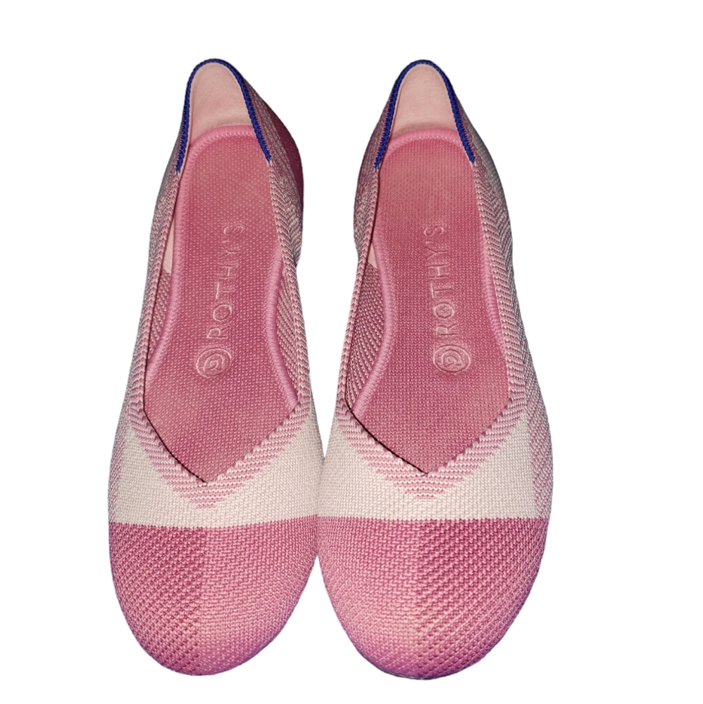 🔥Limited Edition Rothy's Pink Captoe Flats🔥 size 8